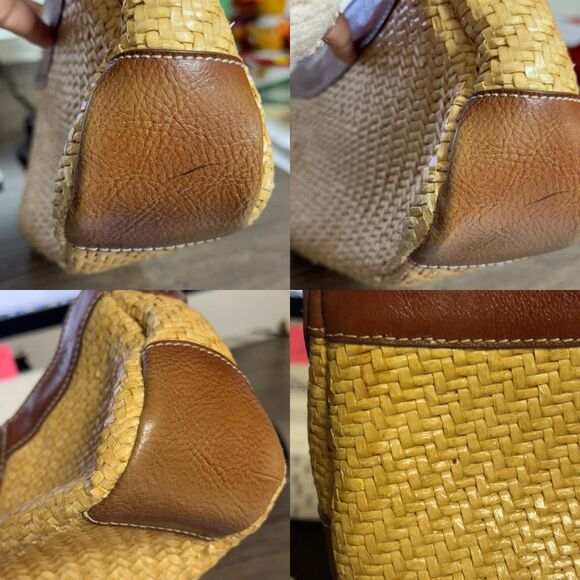 Vintage Y2K Franco Sarto woven straw shoulder bag - Picture 4 of 11